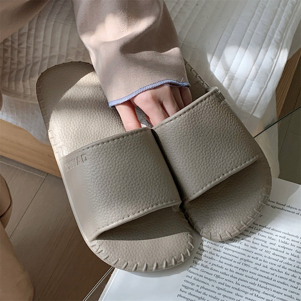 Classic Leather-Textured Indoor Slides