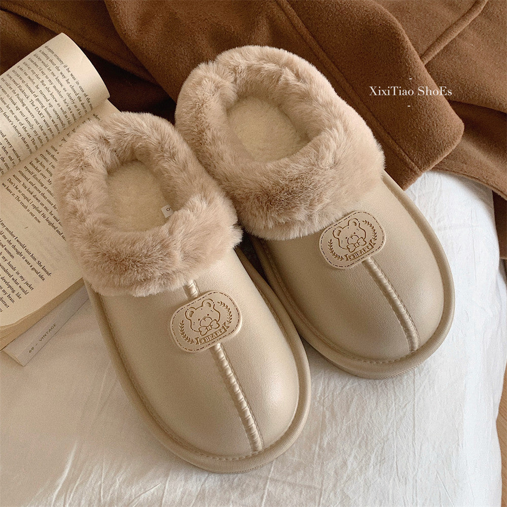 Waterproof Fluffy Soft Winter Slippers