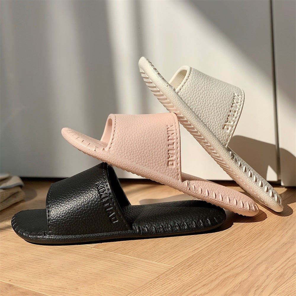 Classic Leather-Textured Indoor Slides
