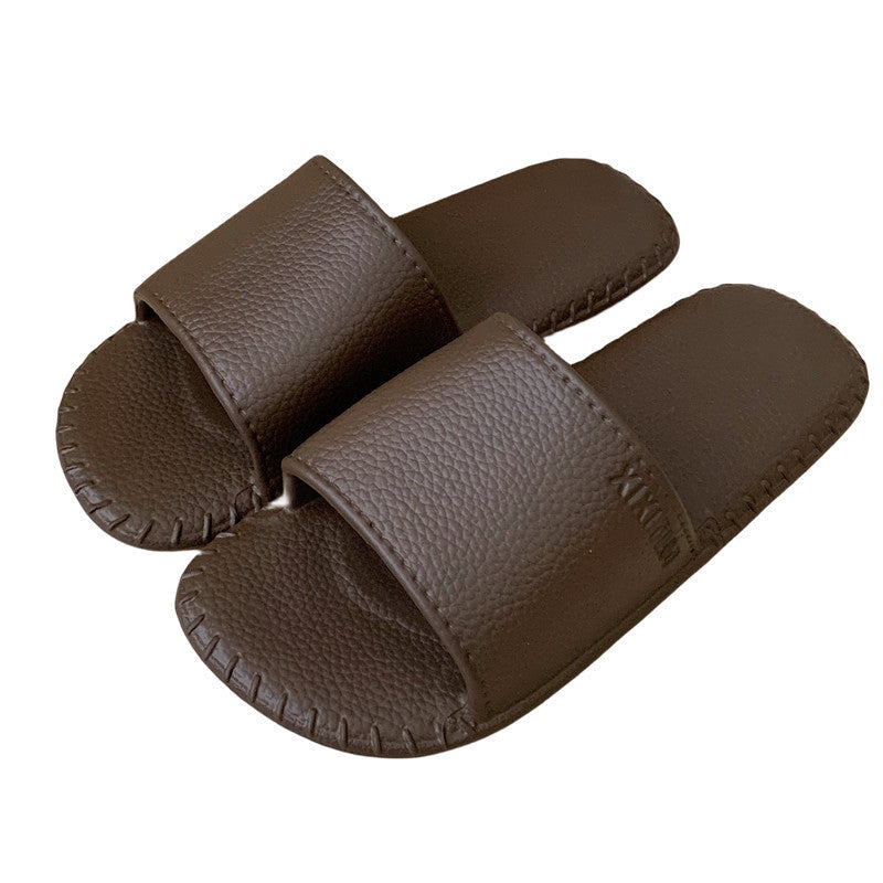 Classic Leather-Textured Indoor Slides