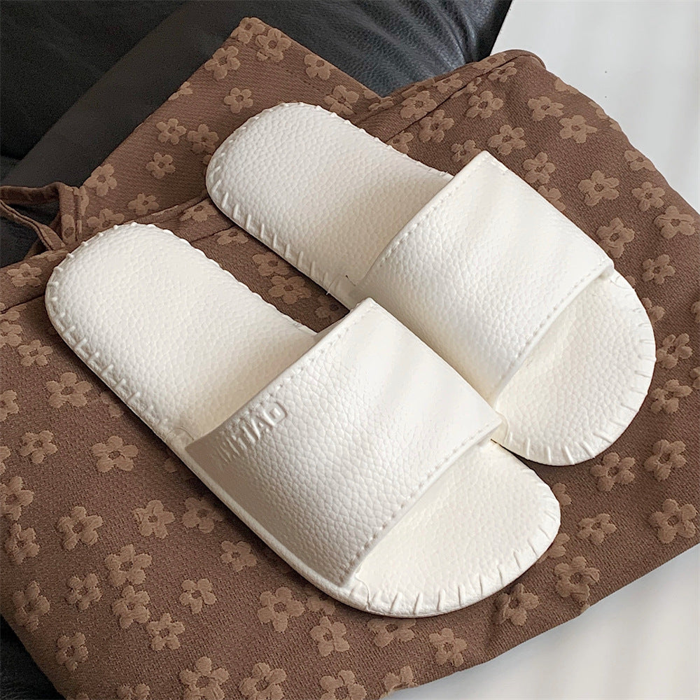 Classic Leather-Textured Indoor Slides